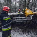 Galerie - Wypadek samochodu ciężarowego w miejscowości Kalety