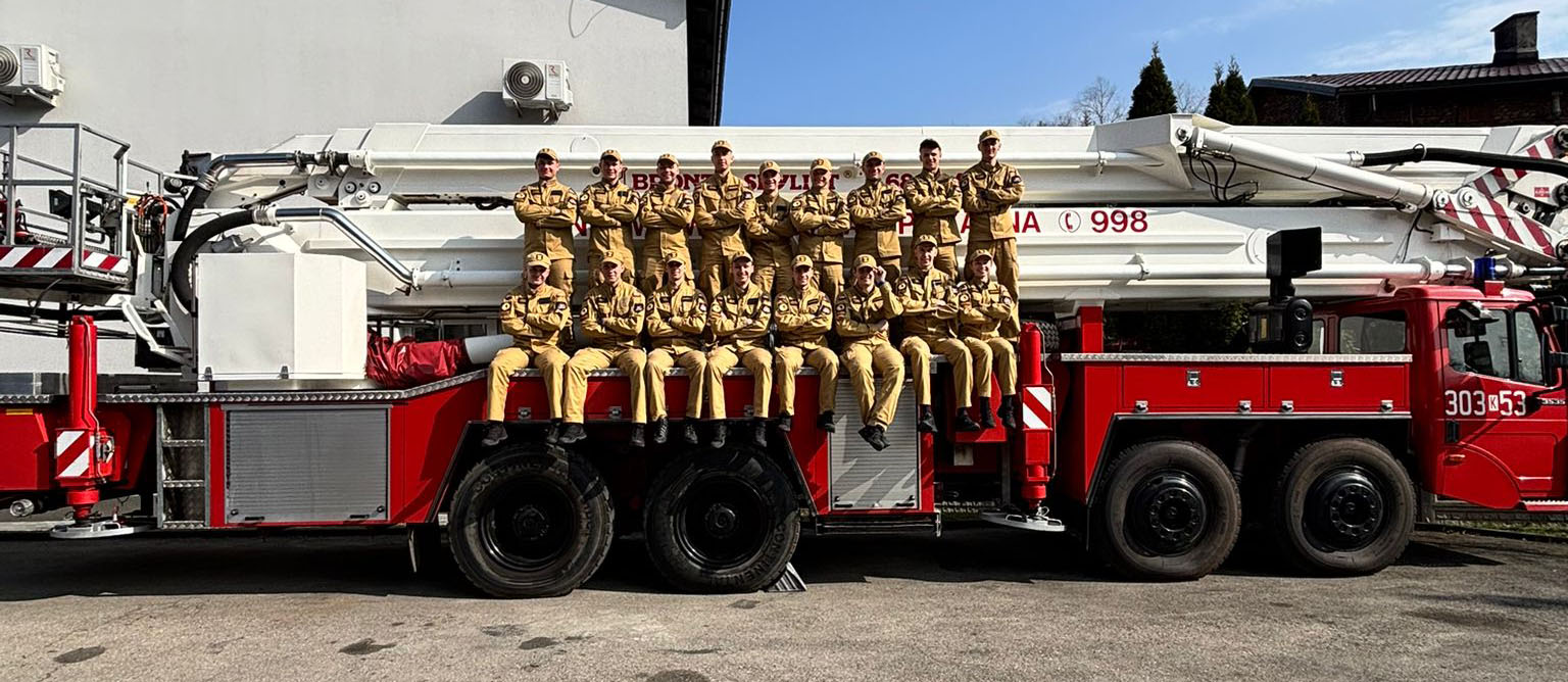 Kadeci Dziennego Studium Aspirantów w Centralnym Muzeum Pożarnictwa w Mysłowicach