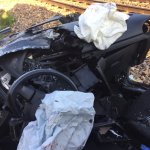 Wypadek: Samochód osobowy wjechał pod pociąg