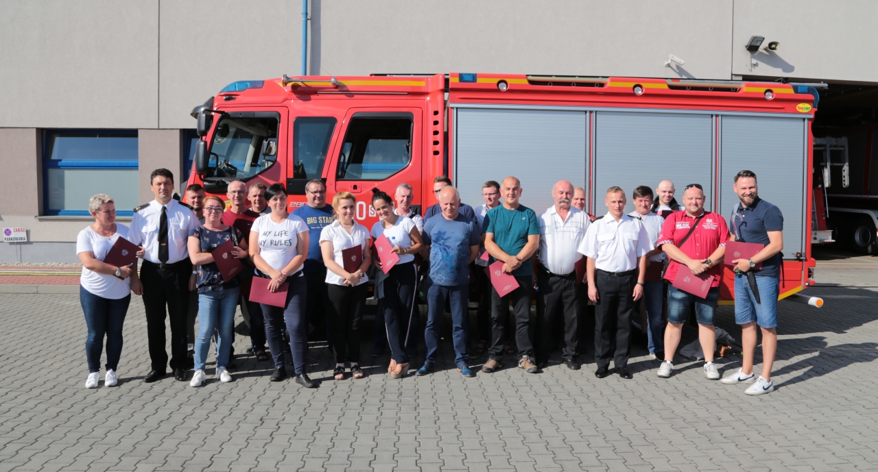 Szkolenie z zakresu ochrony przeciwpożarowej dla pracowników Przedsiębiorstwa Komunikacji Miejskiej w Tychach